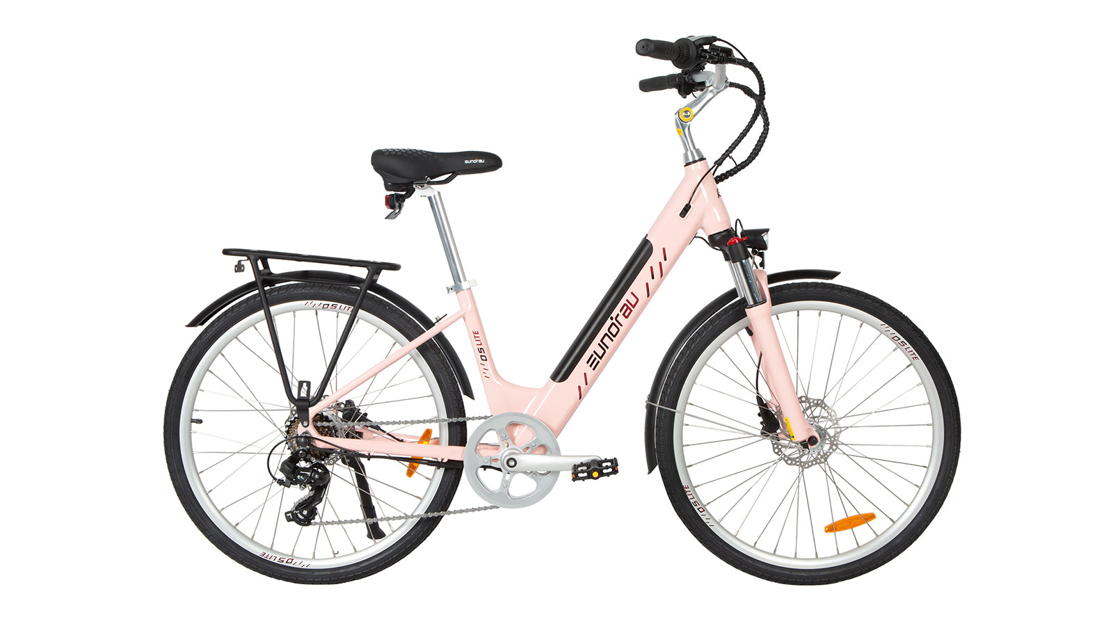 Eunorau D5 LITE X1.0 low-step city e-bike, side profile on white background