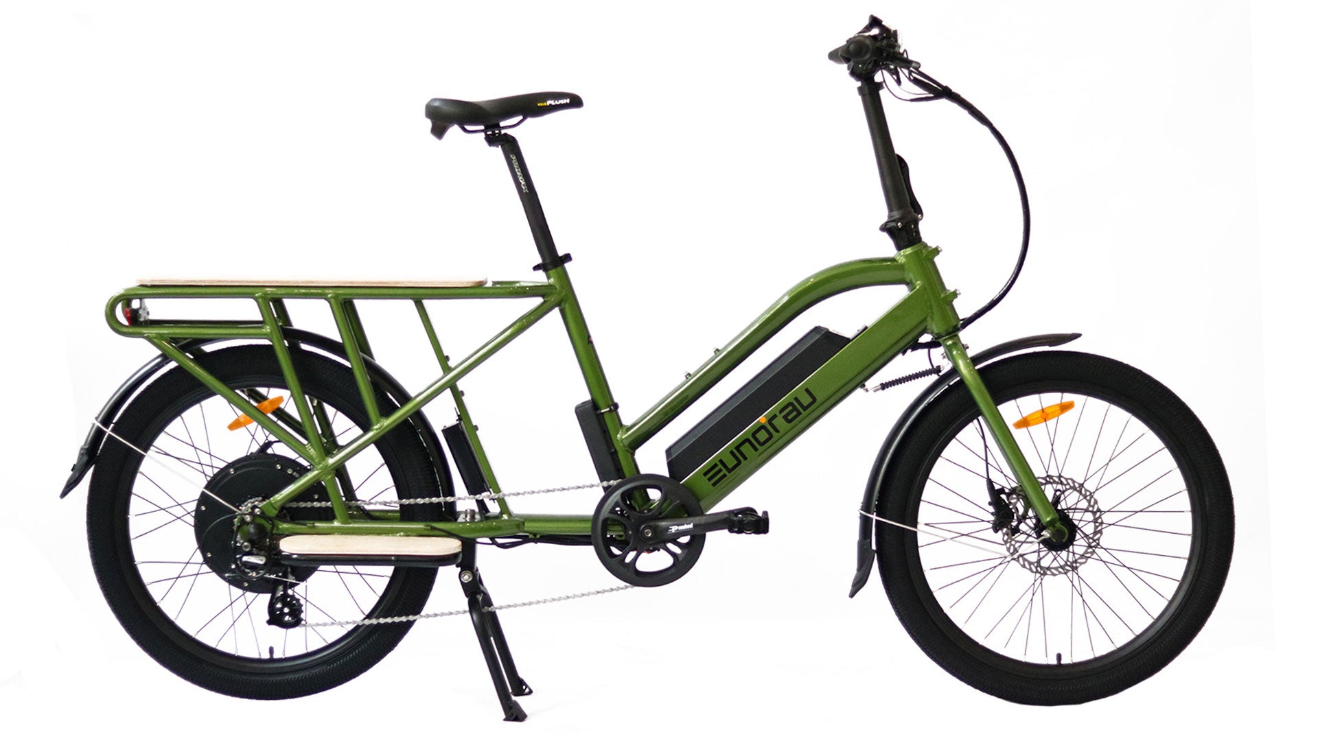 Eunorau MAX-CARGO X2.0 longtail cargo e-bike, side profile on white background