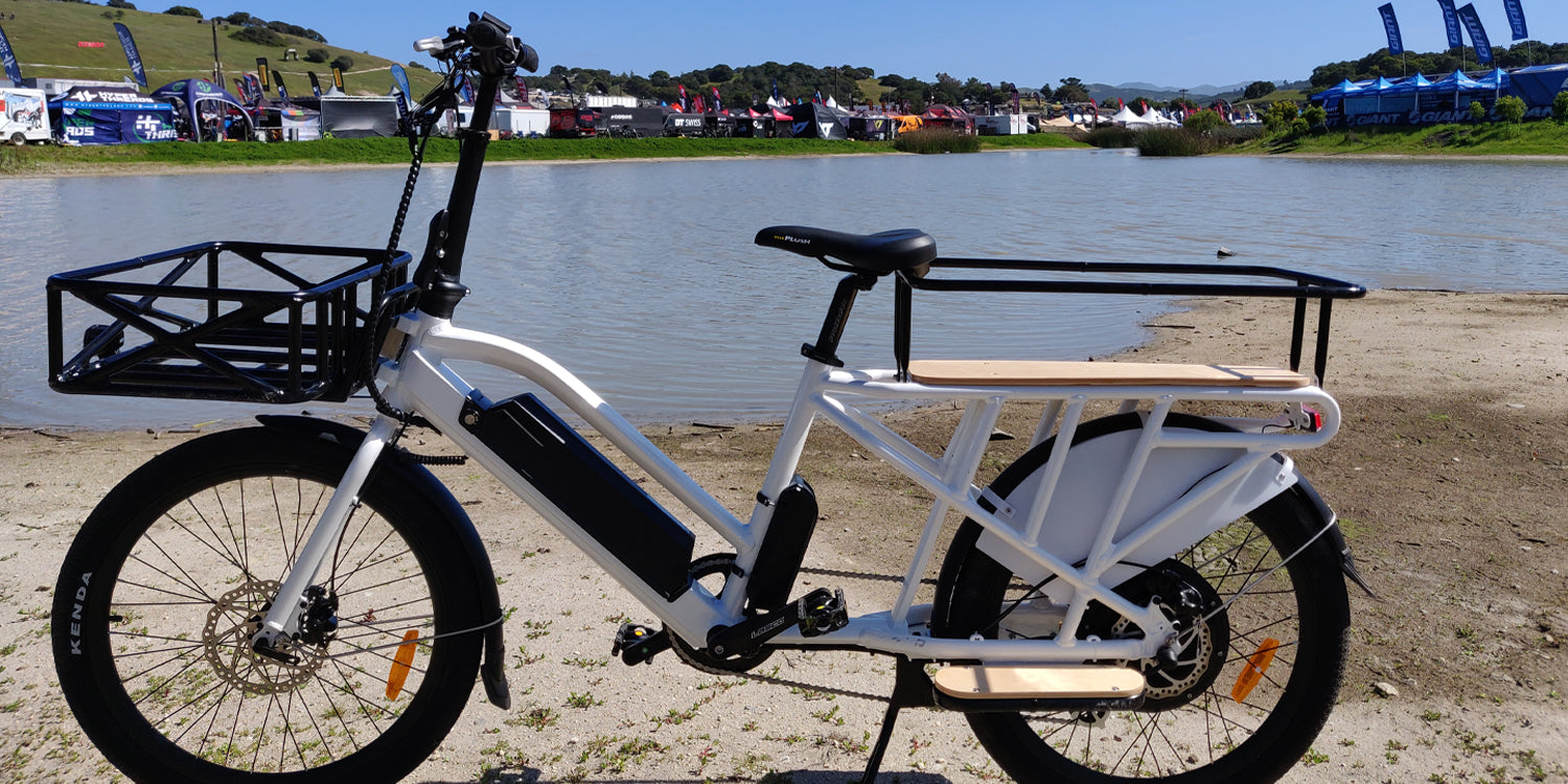 EUNORAU MAX CARGO 24 48V250W electric long tail Cargo bike for family Wagon or Ubereats delivery